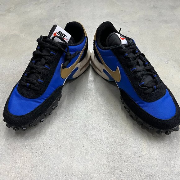 Nike Men's Air Max Waffle Racer SP Hyper Blue Metallic Gold FV6946 400 - New - Picture 5 of 8